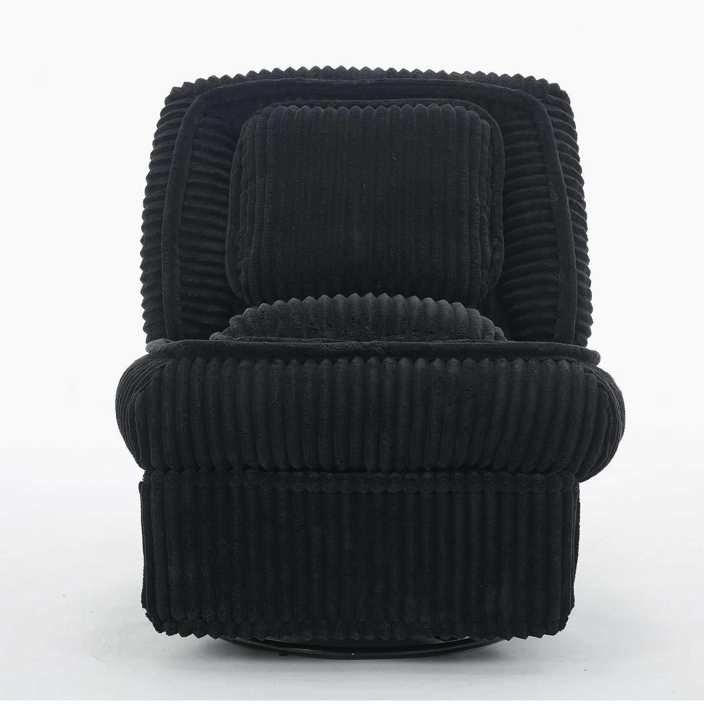 Poltrona reclinabile girevole a 360° in velluto a coste con cuscini