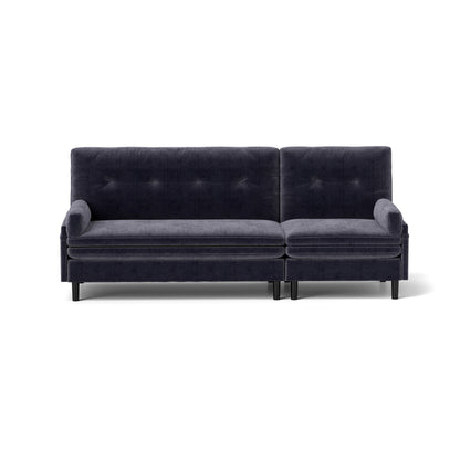 Divano a 3 posti regolabile in velluto a coste e letto per gli ospiti
