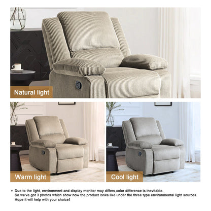 Poltrona reclinabile regolabile in velluto a coste per soggiorno