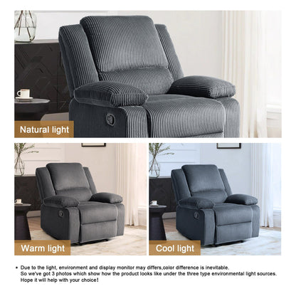 Poltrona reclinabile regolabile in velluto a coste per soggiorno