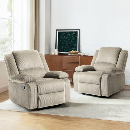 Poltrona reclinabile regolabile in velluto a coste per soggiorno