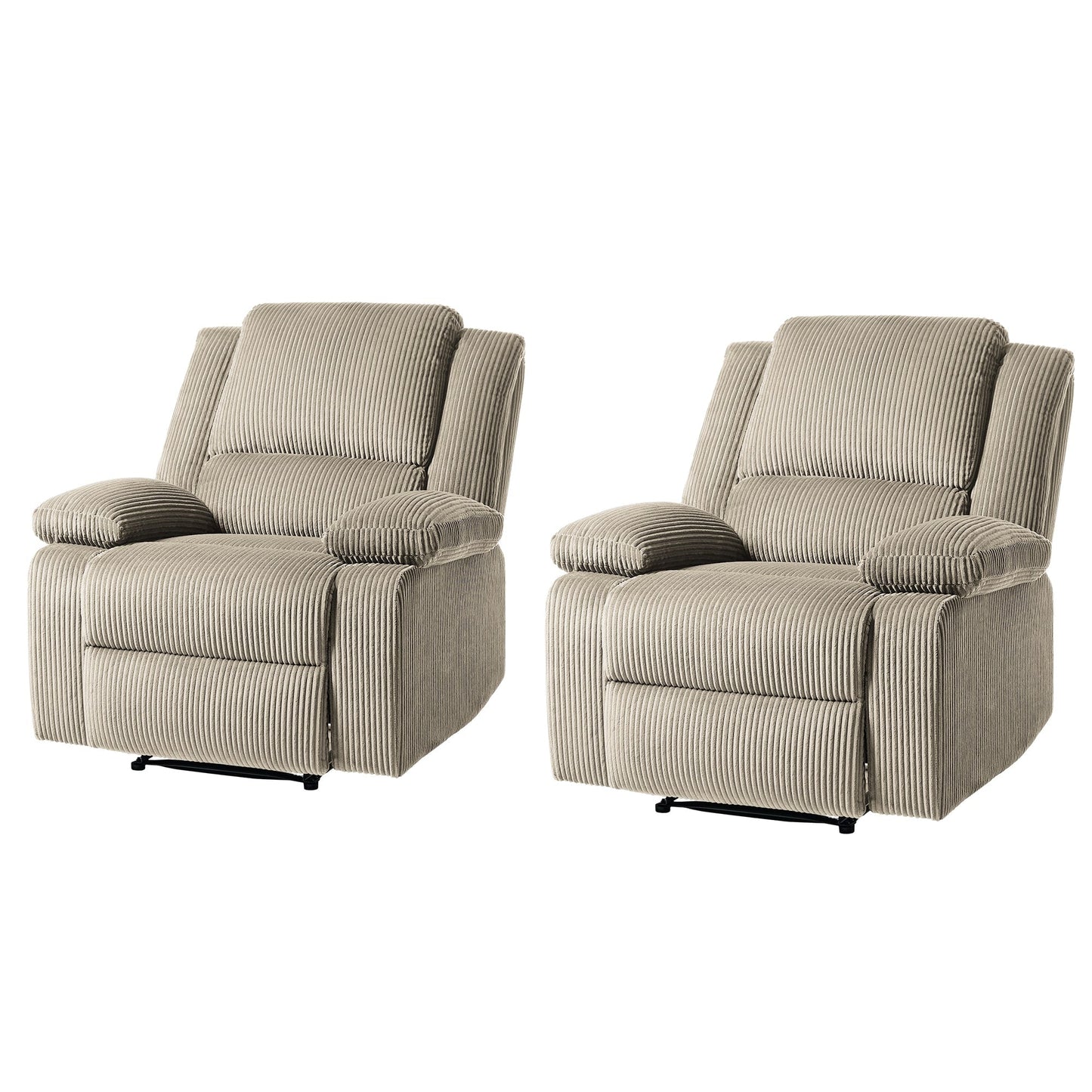 Poltrona reclinabile regolabile in velluto a coste per soggiorno