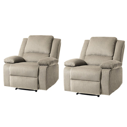 Poltrona reclinabile regolabile in velluto a coste per soggiorno