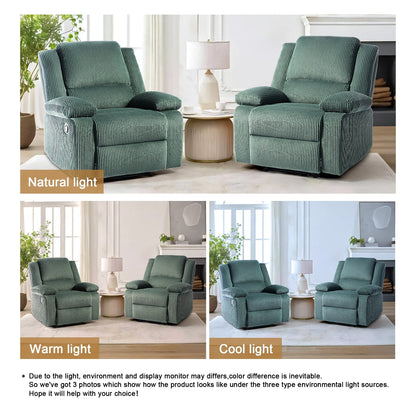 Poltrona reclinabile regolabile in velluto a coste per soggiorno