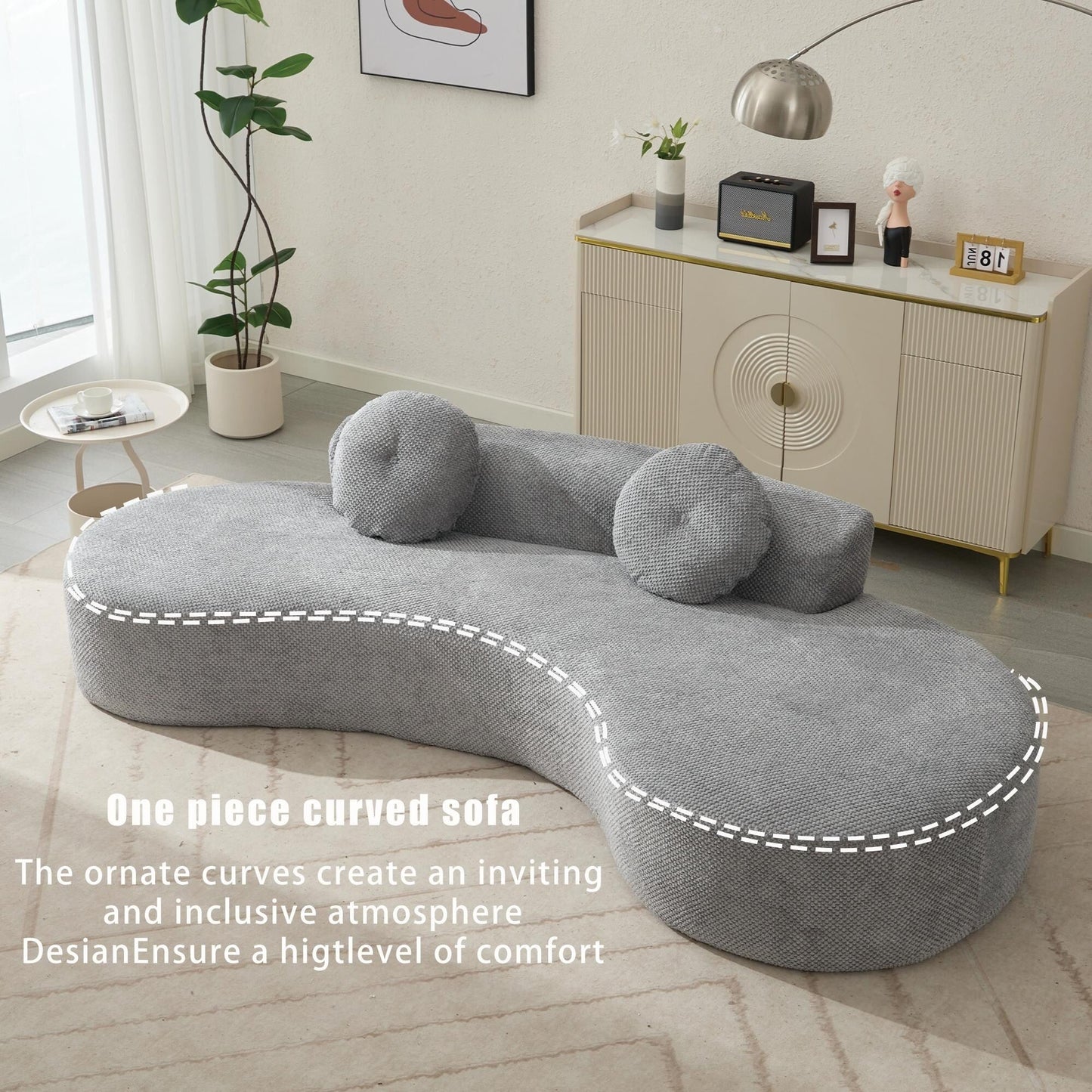 Divano a nuvola in velluto a coste con cuscini