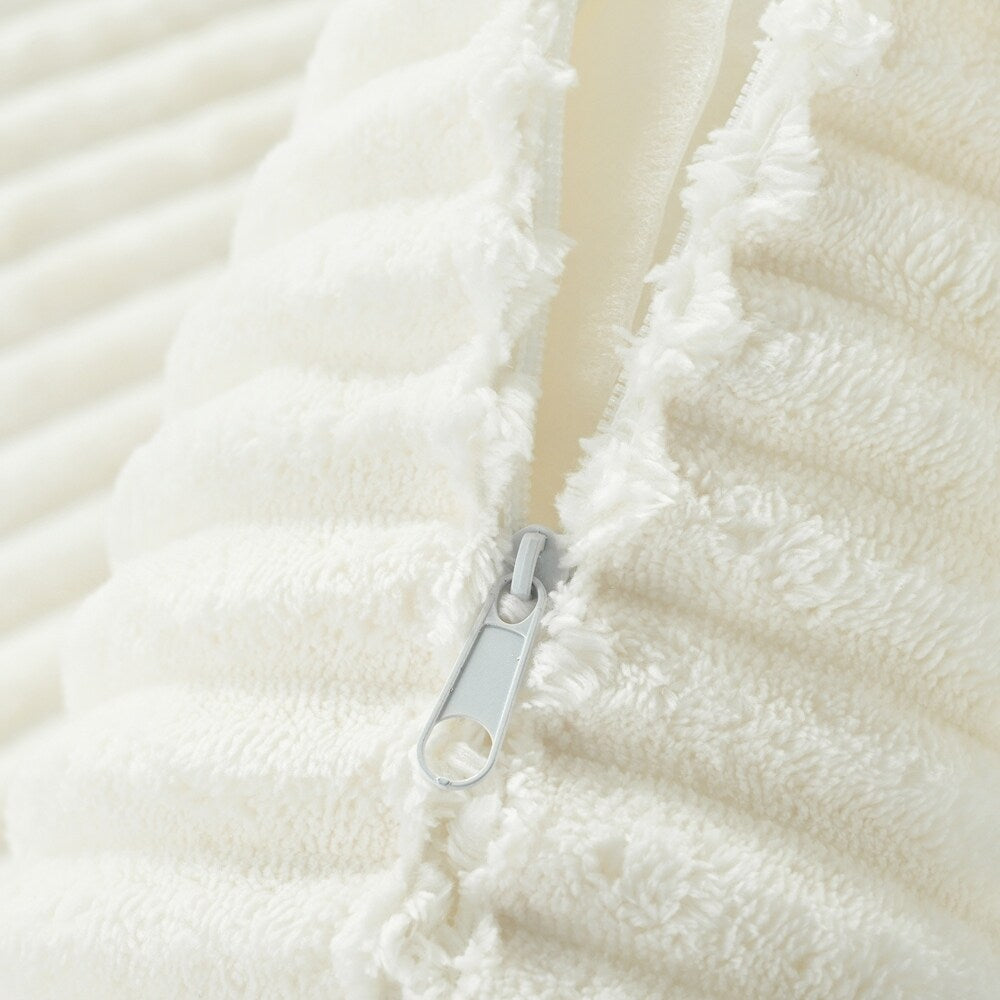 Divano letto matrimoniale in velluto a coste con 2 cuscini