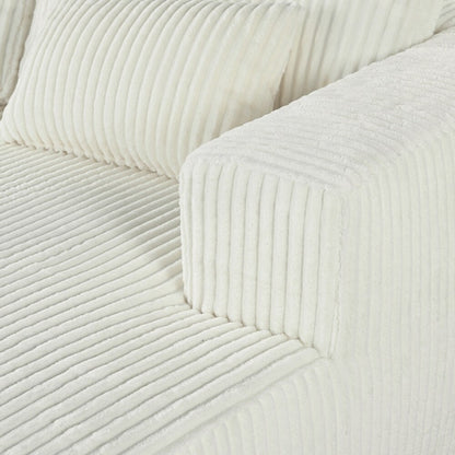 Divano letto matrimoniale in velluto a coste con 2 cuscini