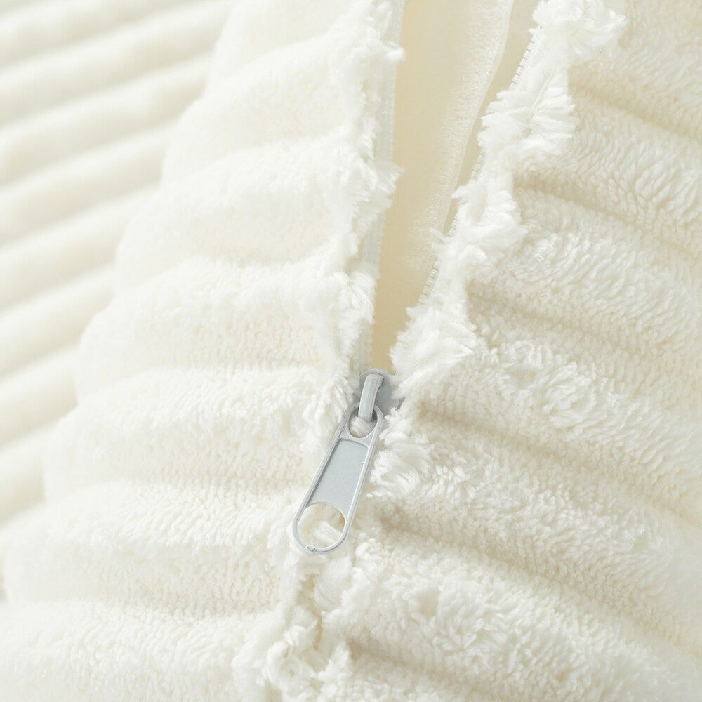 Divano letto matrimoniale in velluto a coste con 2 cuscini