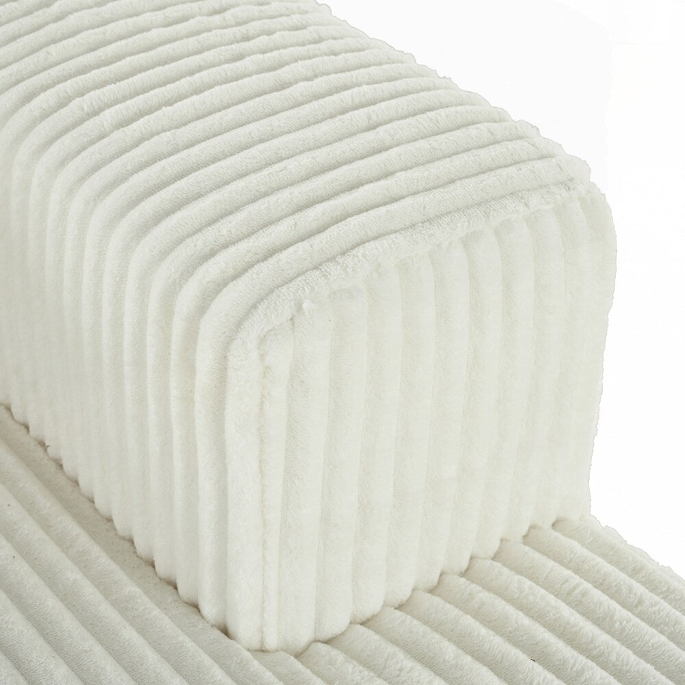 Divano letto matrimoniale in velluto a coste con 2 cuscini