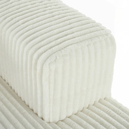 Divano letto matrimoniale in velluto a coste con 2 cuscini