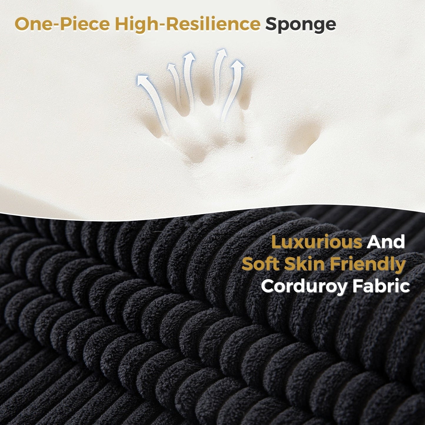 Divano letto pieghevole in velluto a coste, materasso da pavimento da 6 pollici