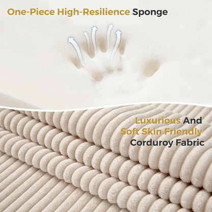 Divano letto pieghevole in velluto a coste, materasso da pavimento da 6 pollici