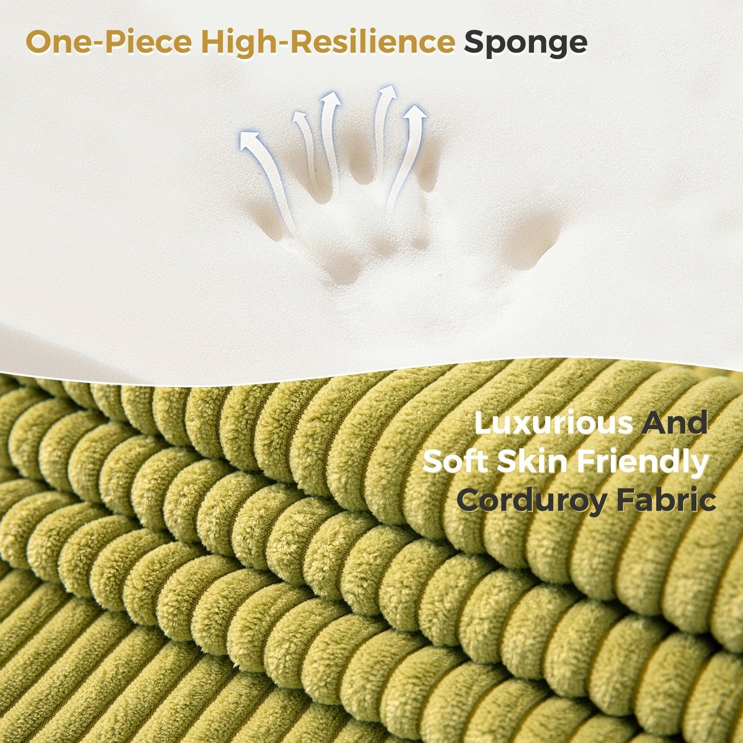 Divano letto pieghevole in velluto a coste, materasso da pavimento da 6 pollici