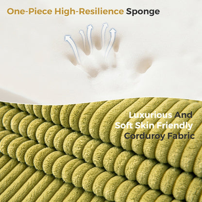 Divano letto pieghevole in velluto a coste, materasso da pavimento da 6 pollici