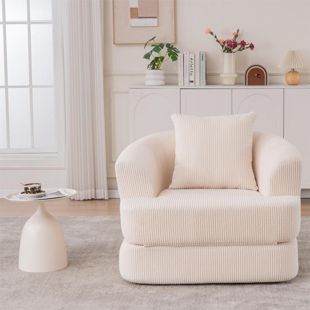 Divano reclinabile singolo pieghevole in velluto a coste