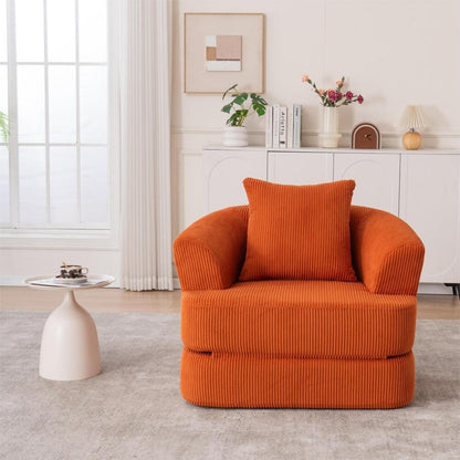 Divano reclinabile singolo pieghevole in velluto a coste