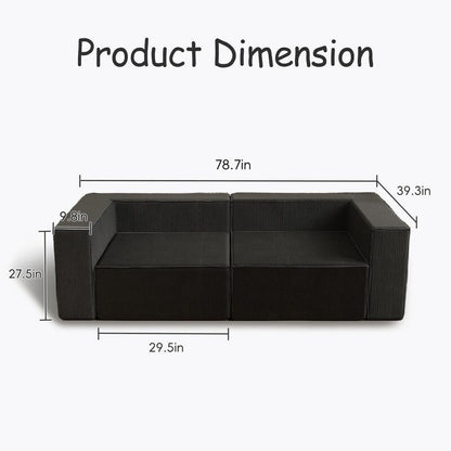 Divani a compressione comodi in velluto a coste