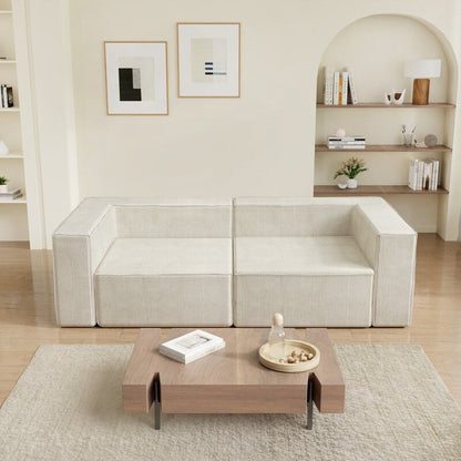 Divani a compressione comodi in velluto a coste