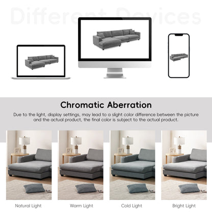 Divano componibile in velluto a coste, divano a forma di L con porta di ricarica USB, portabicchieri, divano letto con seduta profonda e chaise longue da 50 cm