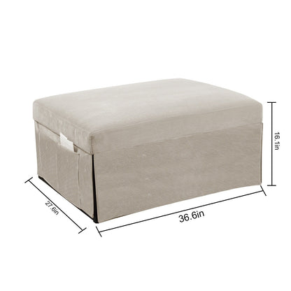 Divano letto singolo in velluto a coste con schienale reclinabile