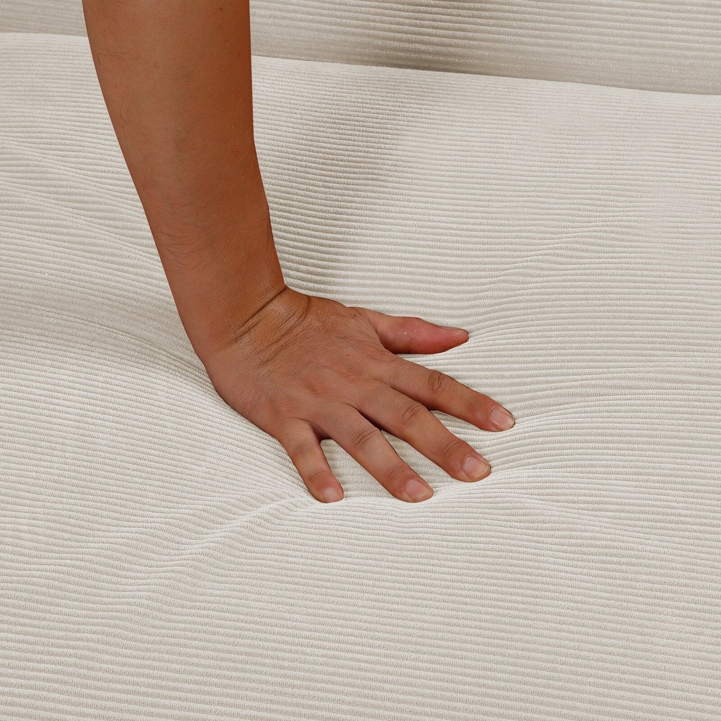 Divano letto singolo in velluto a coste con schienale reclinabile