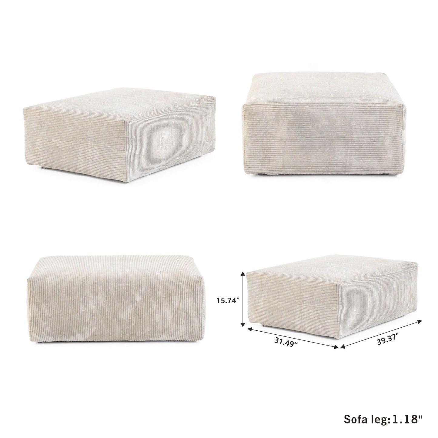 Divano in velluto a coste