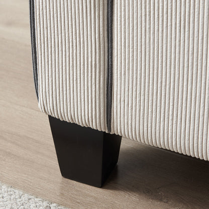 Divano in velluto a coste con contenitore rimovibile - Modern Living Spaces