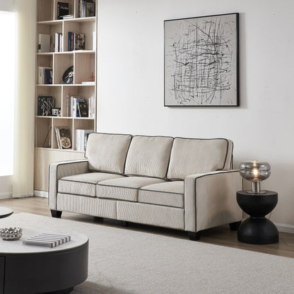 Divano in velluto a coste con contenitore rimovibile - Modern Living Spaces