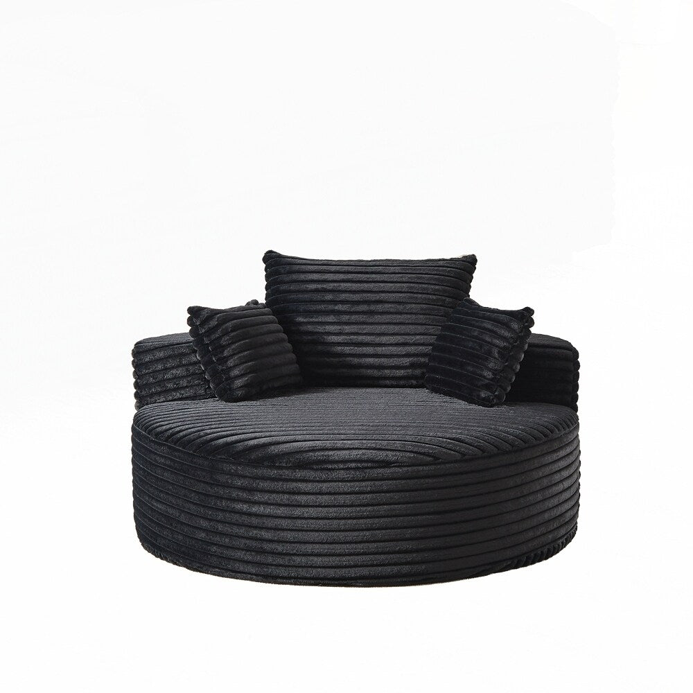 Divano singolo in velluto a coste e spugna, non richiede montaggio