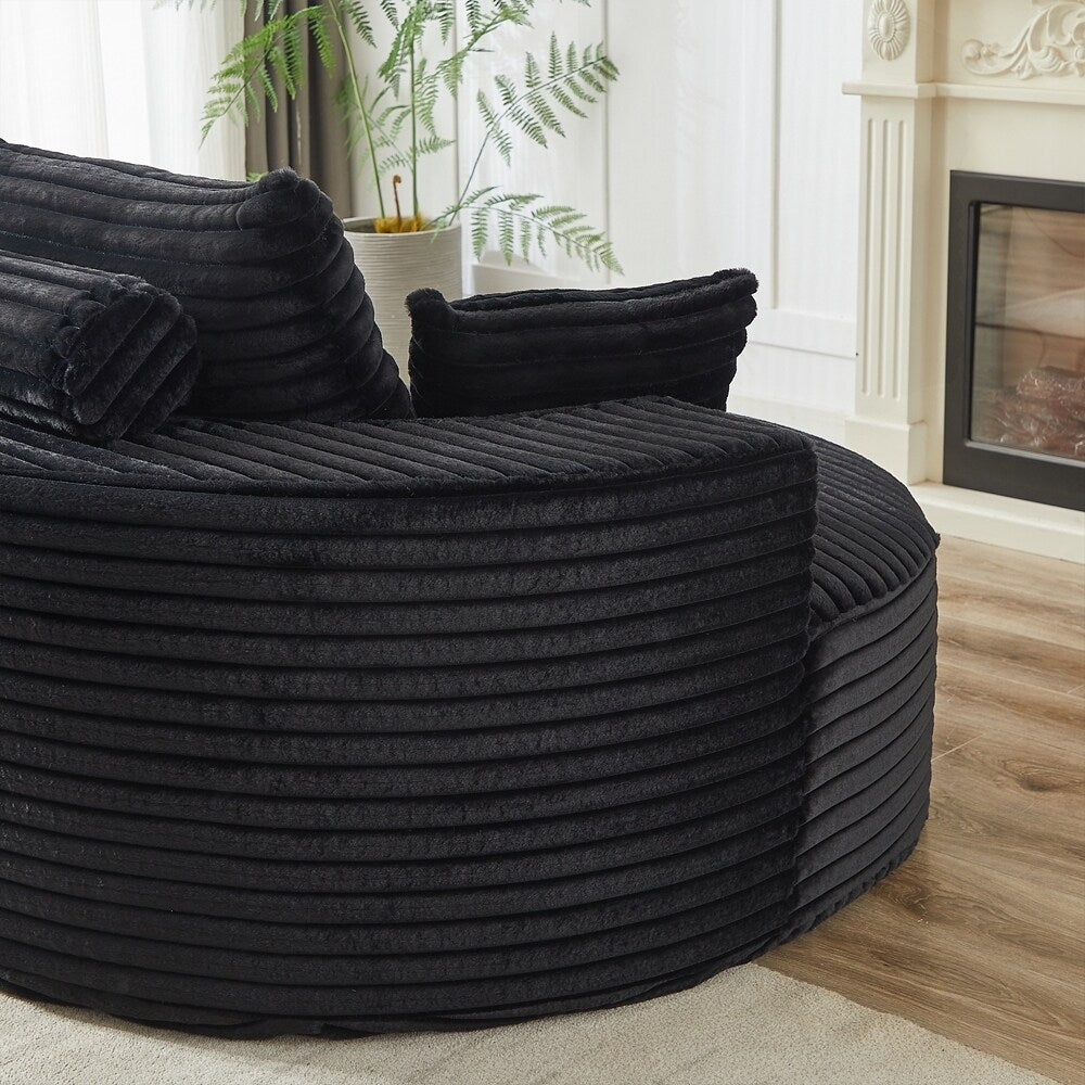 Divano singolo in velluto a coste e spugna, non richiede montaggio