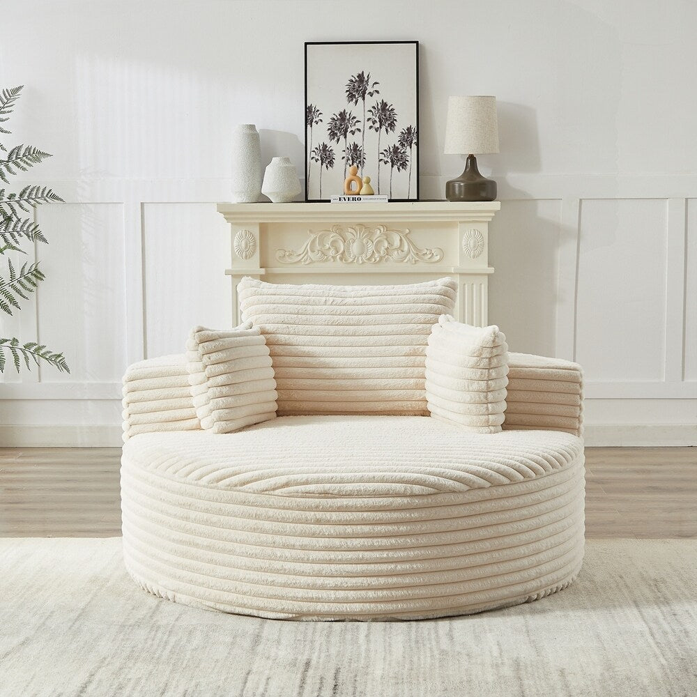 Divano singolo in velluto a coste e spugna, non richiede montaggio