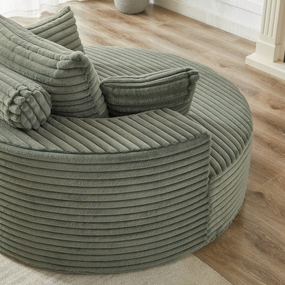 Divano singolo in velluto a coste e spugna, non richiede montaggio