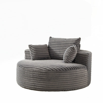 Divano singolo in velluto a coste e spugna, non richiede montaggio