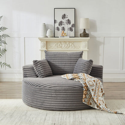 Divano singolo in velluto a coste e spugna, non richiede montaggio