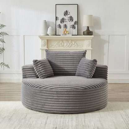 Divano singolo in velluto a coste e spugna, non richiede montaggio