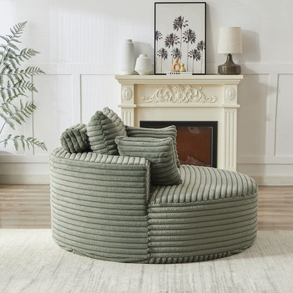 Divano singolo in velluto a coste e spugna, non richiede montaggio