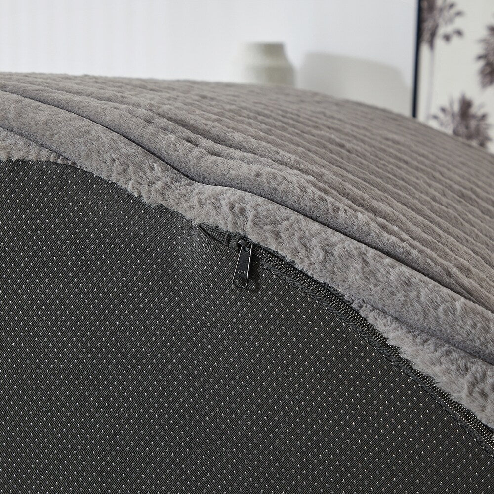 Divano singolo in velluto a coste e spugna, non richiede montaggio