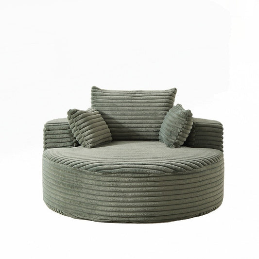 Divano singolo in velluto a coste e spugna, non richiede montaggio