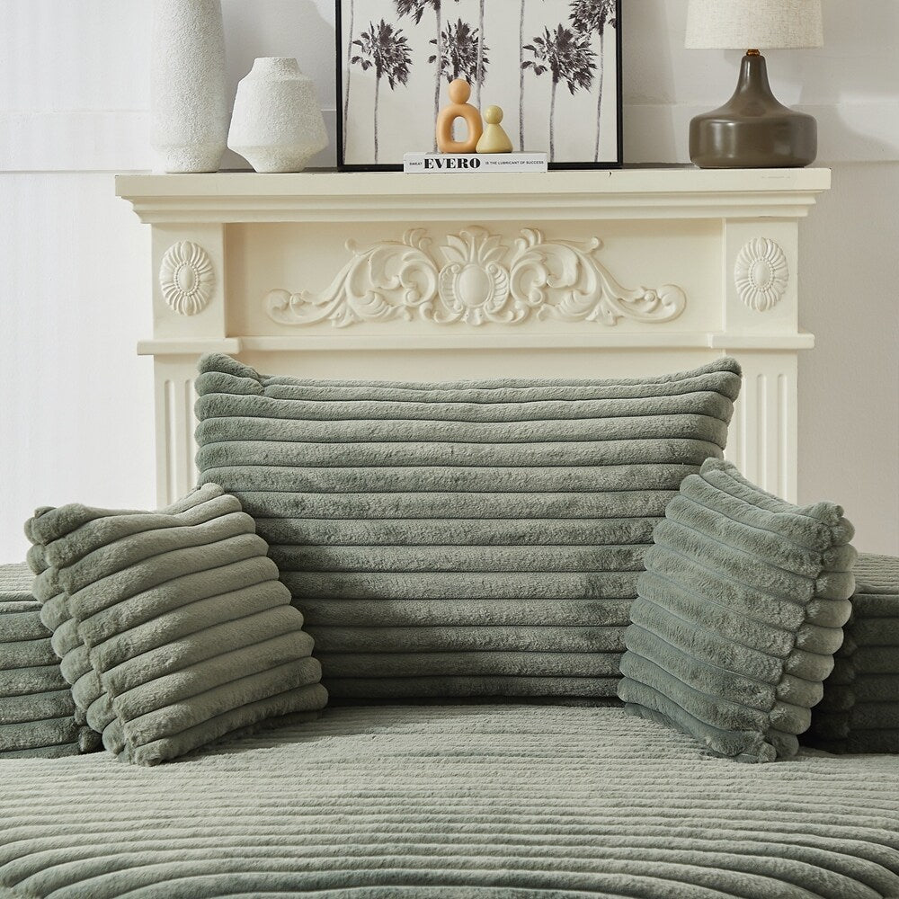 Divano singolo in velluto a coste e spugna, non richiede montaggio