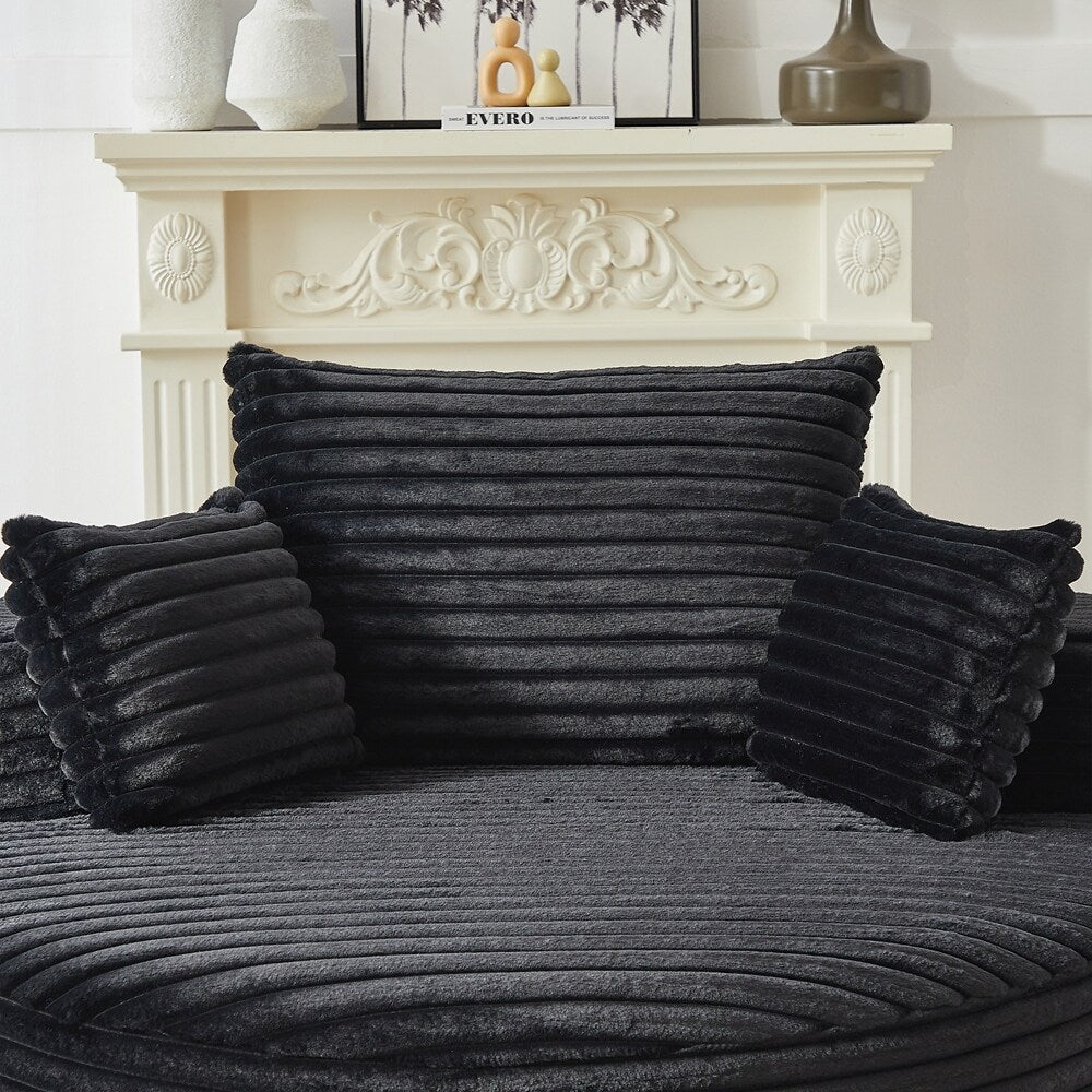 Divano singolo in velluto a coste e spugna, non richiede montaggio