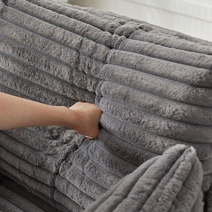 Divano singolo in velluto a coste e spugna, non richiede montaggio