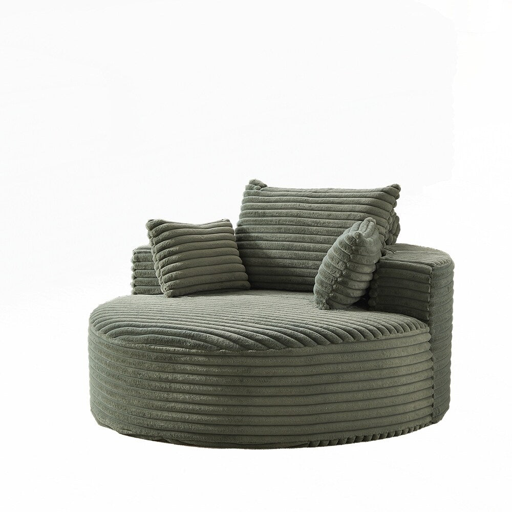 Divano singolo in velluto a coste e spugna, non richiede montaggio