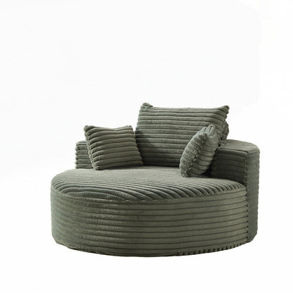 Divano singolo in velluto a coste e spugna, non richiede montaggio