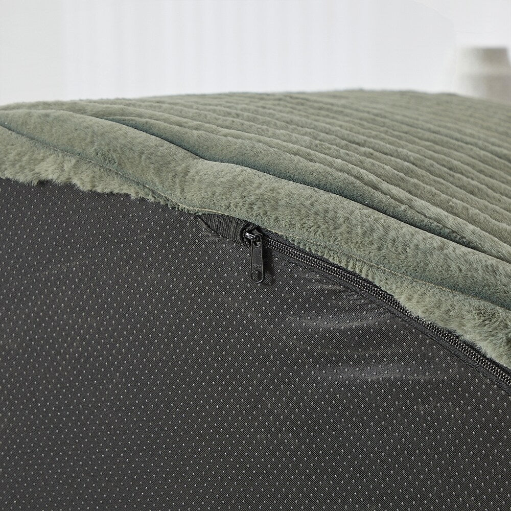 Divano singolo in velluto a coste e spugna, non richiede montaggio