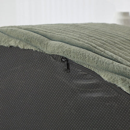 Divano singolo in velluto a coste e spugna, non richiede montaggio