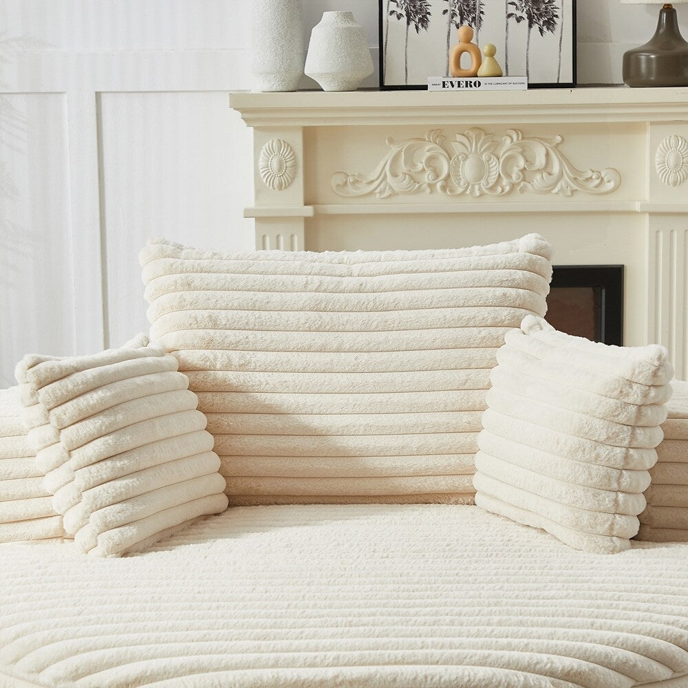 Divano singolo in velluto a coste e spugna, non richiede montaggio