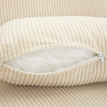 Divano a 3 posti rivestito in velluto a coste con cuscini rimovibili