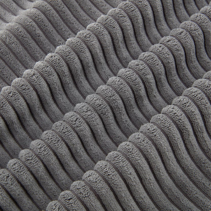 Divano a 3 posti rivestito in velluto a coste con cuscini rimovibili