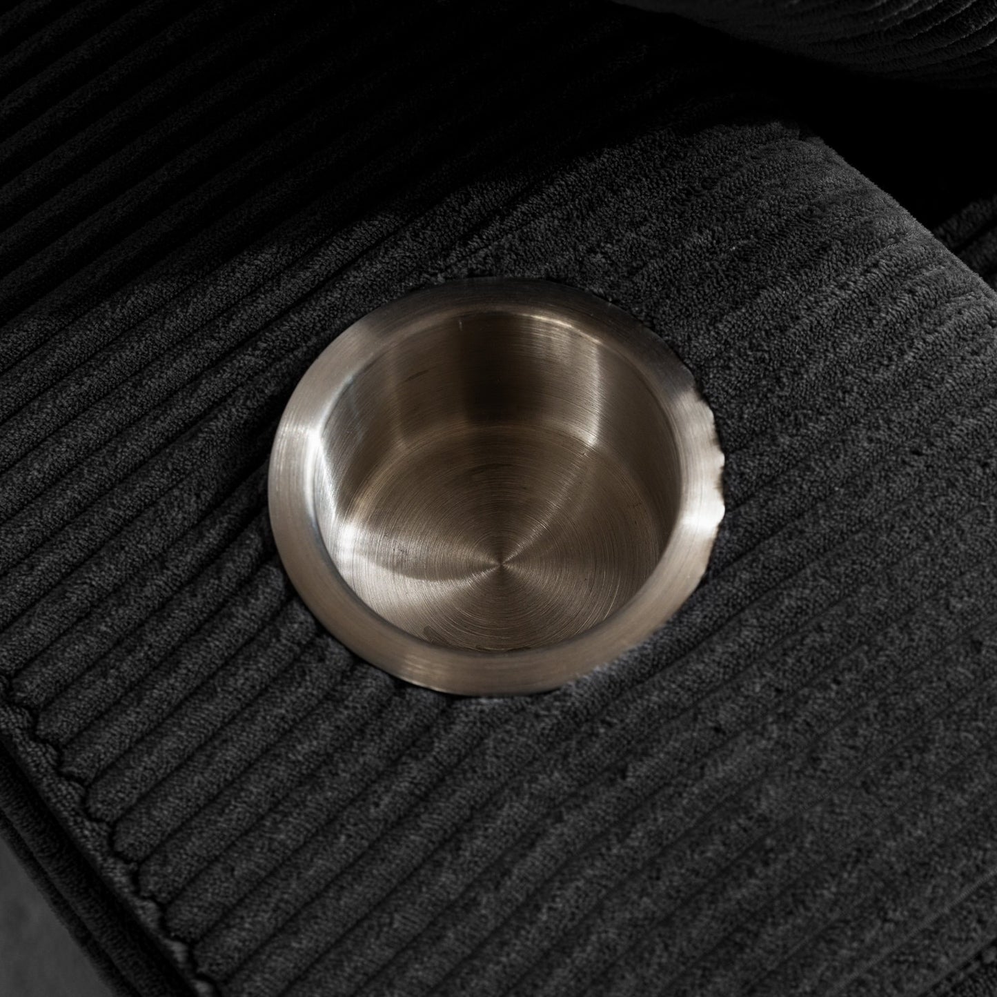 Divano imbottito in memory foam con pouf imbottito in velluto a coste - 48,4Lx67,7Wx24,4H