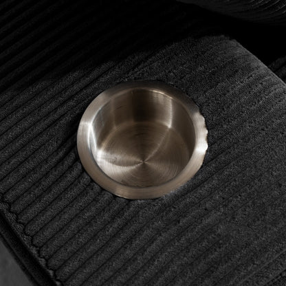 Divano imbottito in memory foam con pouf imbottito in velluto a coste - 48,4Lx67,7Wx24,4H